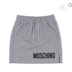 Moschino Kids Gray Skirt with Logo